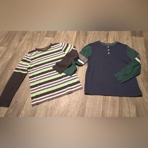 Set of 2 boys long sleeve shirts Cat & Jack and Jumping Beans sz 7